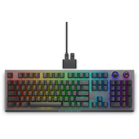 Klawiatura Dell Alienware Tri-Mode AW920K Wireless Gaming Keyboard 545-BBFL - US, Cherry MX Red, Bluetooth, Szara, Czrna