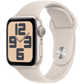 Smartwatch Apple Watch SE 44mm GPS alu księżycowa poświata z paskiem sportowym księżycowa poświata MRE53QR/A - M|L