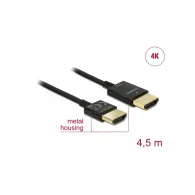 Kabel HDMI High Speed with Ethernet Delock 84775, 4K 30Hz, 4,5m, Czarny | Sklep ITnes.pl, IT for BUSINESS