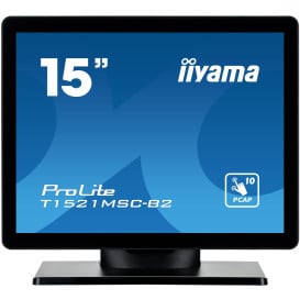 Monitor iiyama ProLite T1521MSC-B2 - 15"/1024x768 (XGA)/4:3/TN/8 ms/dotykowy/Czarny