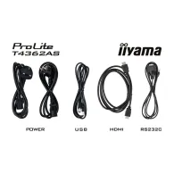 Monitor iiyama ProLite T4362AS-B1, 42,5", 3840x2160 (4K), 60Hz, IPS, 8 ms, pivot, MT, Czarny | Sklep ITnes.pl, IT for BUSINESS