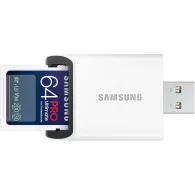 Karta pamięci Samsung PRO Ultimate SDXC 64GB MB-SY64SB/WW - UHS-I U3, Zapis do 130MB/s, Odczyt do 200MB/s, Czytnik