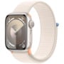 Smartwatch Apple Watch 9 MR983QI/A - 45mm GPS aluminium księżycowa poświata z opaską sportową w kolorze księżycowej poświaty