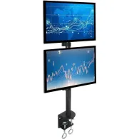 Uchwyt biurkowy na monitory Techly LED/LCD 13-27" - 2 x 10 kg, Czarny - 020690 | Sklep ITnes.pl - IT for BUSINESS