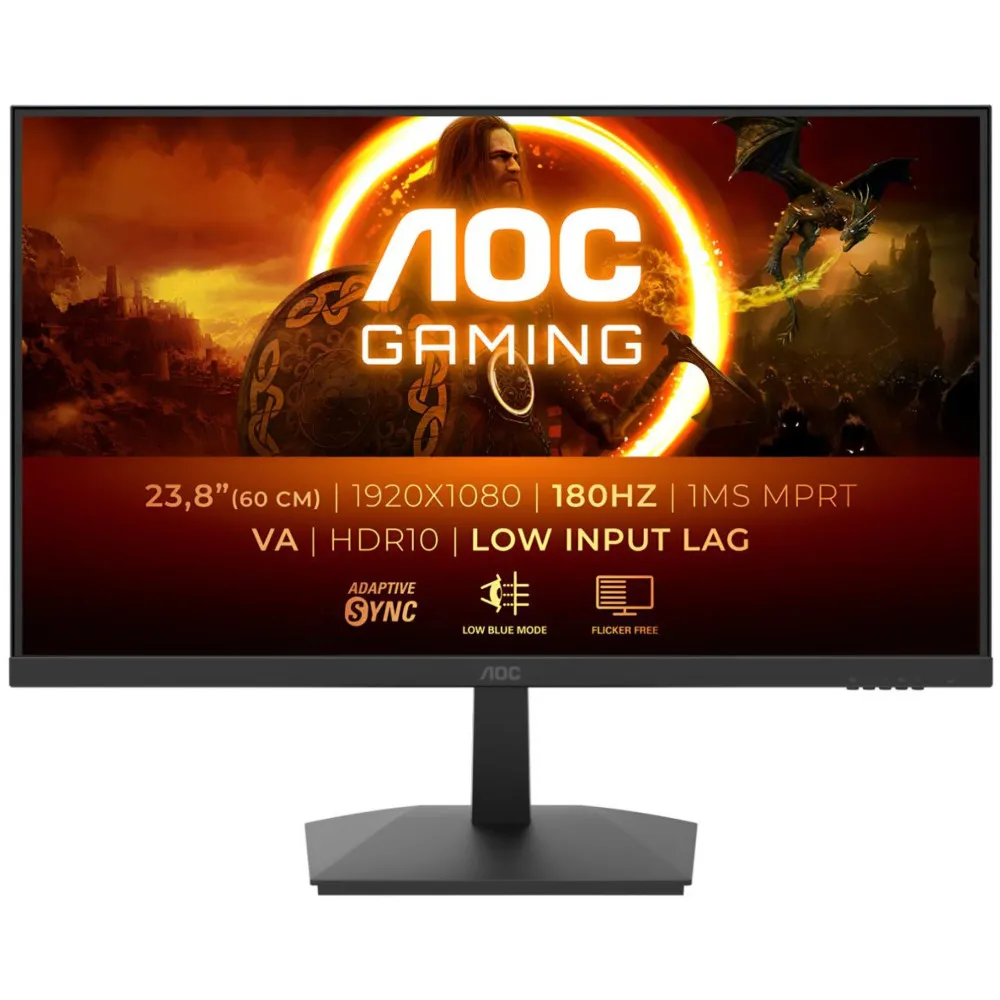 Monitor AOC 24G15N2, 23,8", 1920x1080 (FHD), 180Hz, VA, HDR, 4 ms, Czarny | Sklep ITnes.pl, IT for BUSINESS