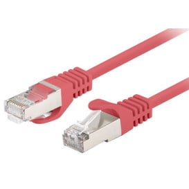 Patchcord Lanberg PCU5-20CC-0025-R - kat. 5e, UTP, 0.25m, czerwony, opakowanie zbiorcze 10 szt