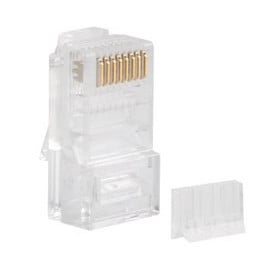 Wtyk sieciowy RJ45 Lanberg PLU-6000 - kat. 6, UTP, do linki i drutu, 100 szt.