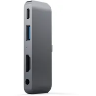 Replikator portów Satechi Mobile Pro Hub ST-TCMPHM - do urządzeń mobilnych USB-C, 60W, 4K HDMI, USB-A 3.0, Audio, Szary