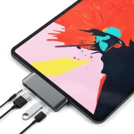 Replikator portów Satechi Mobile Pro Hub ST-TCMPHM - do urządzeń mobilnych USB-C, 60W, 4K HDMI, USB-A 3.0, Audio, Szary