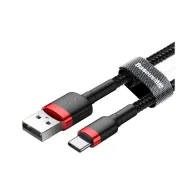 Kabel Baseus Cafule USB-C do USB-A CATKLF-U91, Quick Charge 2A, USB 2.0, 3 m, Czarny | Sklep ITnes.pl, IT for BUSINESS
