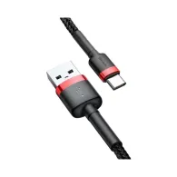 Kabel Baseus Cafule USB-C do USB-A CATKLF-U91, Quick Charge 2A, USB 2.0, 3 m, Czarny | Sklep ITnes.pl, IT for BUSINESS