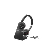 Słuchawki bezprzewodowe nauszne Jabra Evolve 75 SE Link 380a UC Stereo Stand 7599-848-199 - Czarne | Sklep ITnes.pl - IT for BUS