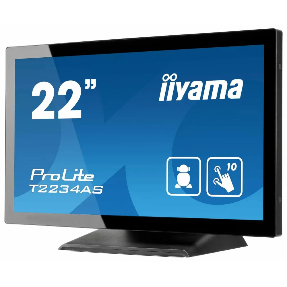 Monitor iiyama ProLite TouchScreen T2234AS-B1 - 21,5"/1920x1080 (Full HD)/60Hz/IPS/8 ms/pivot/dotykowy/Czarny