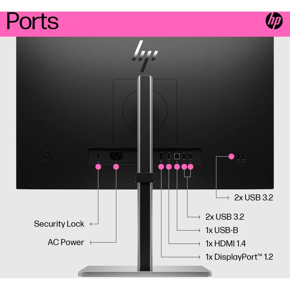 Zdjęcie produktu Monitor HP E24t G5 6N6E6E9 - 23,8"/1920x1080 (Full HD)/75Hz/IPS/5 ms/dotykowy/Czarny