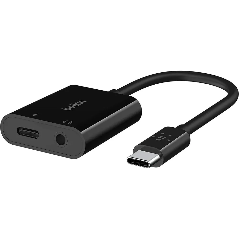 Adapter Belkin USB-C, miniJack + -Charge NPA004BTBK - zdjęcie poglądowe 2