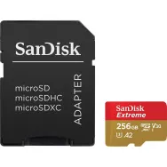 Karta pamięci SanDisk microSDXC Extreme 256GB 190/130 MB/s SDSQXAV-256G-GN6MA - Kolor złoty, Czerwona | Sklep ITnes.pl - IT for 