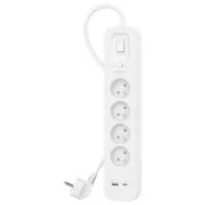 Listwa antyprzepięciowa Belkin SurgePlus SRB001CA2M - 4 gniazda, USB-A, USB-C, 2 m