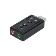 Karta dźwiękowa zewnętrzna Manhattan 152341 - USB-A | Sklep ITnes.pl - IT for BUSINESS