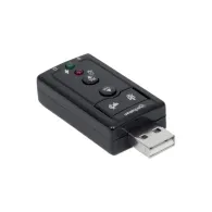 Karta dźwiękowa zewnętrzna Manhattan 152341 - USB-A | Sklep ITnes.pl - IT for BUSINESS
