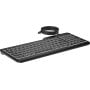 Klawiatura HP 400 Backlit Wired Keyboard 7N7C0AA - USB-C, adapter USB-C do USB-A, Czarna