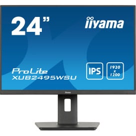 Monitor iiyama ProLite XUB2495WSU-B7 - 24"/1920x1200 (WUXGA)/75Hz/16:10/IPS/4 ms/pivot/Czarny