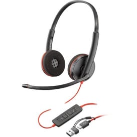 Słuchawki nauszne Poly Blackwire 3220 Stereo USB-C Headset +USB-C/A Adapter 8X228AA