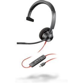 Słuchawka nauszna Poly Blackwire 3310 Monaural USB-C Headset +USB-C/A Adapter 8X215AA