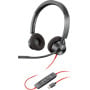 Słuchawki nauszne Poly Blackwire 3320 Stereo Microsoft Teams Certified USB-C Headset +USB-C/A Adapter 8X220AA