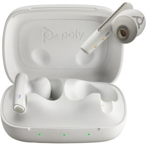 Słuchawki bezprzewodowe Poly Voyager Free 60 UC M White Sand Earbuds +BT700 USB-C Adapter +Basic Charge Case 7Y8L6AA