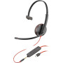 Zestaw słuchawkowy Poly Blackwire C3215 Monaural Headset +Carry Case (Bulk) 80S05A6