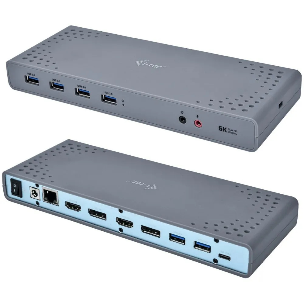 Stacja dokująca i-tec USB 3.0 USB-C Thunderbolt 3 Dual Display Docking Station CADUAL4KDOCK, Szara, Niebieska | Sklep ITnes.pl, Stacja dokująca i-tec USB 3.0 USB-C Thunderbolt 3 Dual Display Docking Station CADUAL4KDOCK, Szara, Niebieska | Sklep ITnes.pl,