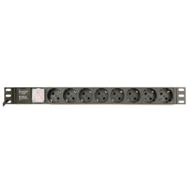 Listwa zasilająca rack 19" PDU Gembird EG-PDU-014-C14 - 1U, 10A, 8 gniazd SCHUKO, wtyk C14, przewód 3m