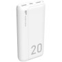 Powerbank Silicon Power GS15 20000mAh SP20KMAPBKGS150W - 1x USB-C, 2x USB-A, 1x mUSB, Biały