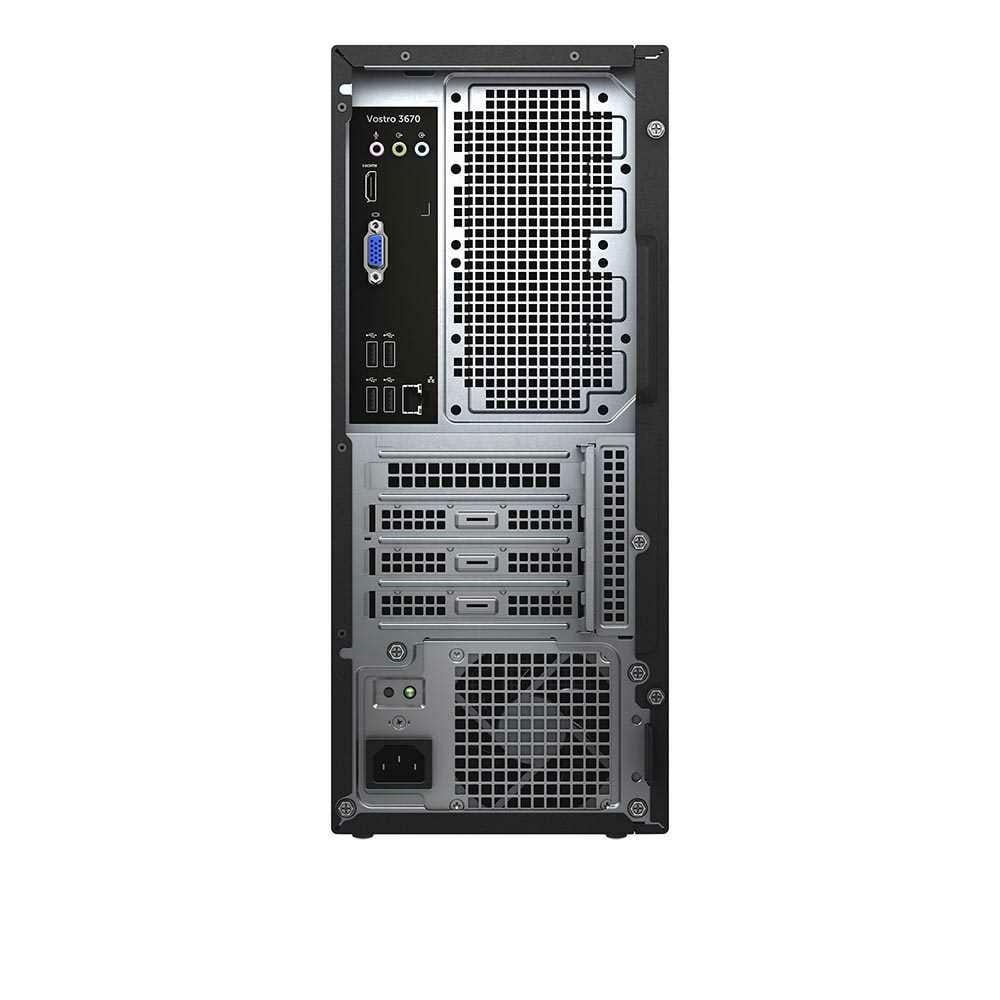 Komputer Dell Vostro 3670 N104VD3670BTPCEE01_1901 - Tower/i3-8100/RAM 4GB/HDD 1TB/Wi-Fi/DVD/Windows 10 Pro/3 lata On-Site - zdjęcie