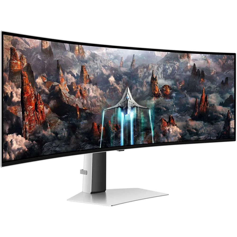 Monitor Samsung Odyssey LS49CG934SUXEN - 49"/5120x1440/240Hz/32:9/zakrzywiony/OLED (Organic Light Emitting Diode)/FreeSync/0,03 ms/Srebrny