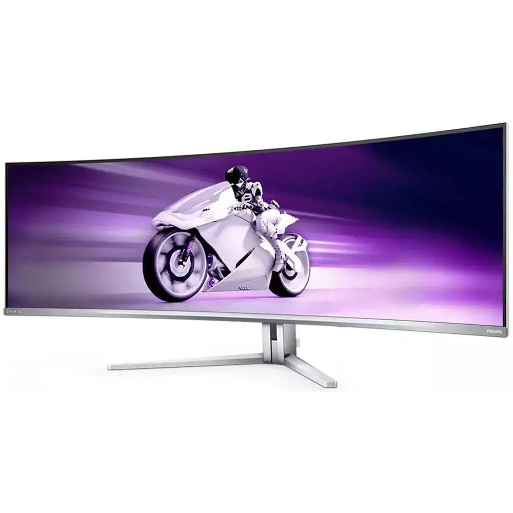 Zdjęcie produktu Monitor Philips Evnia 49M2C8900/00 - 49"/5120x1440/240Hz/32:9/zakrzywiony/QD OLED/HDR/0,03 ms/USB-C/Biały