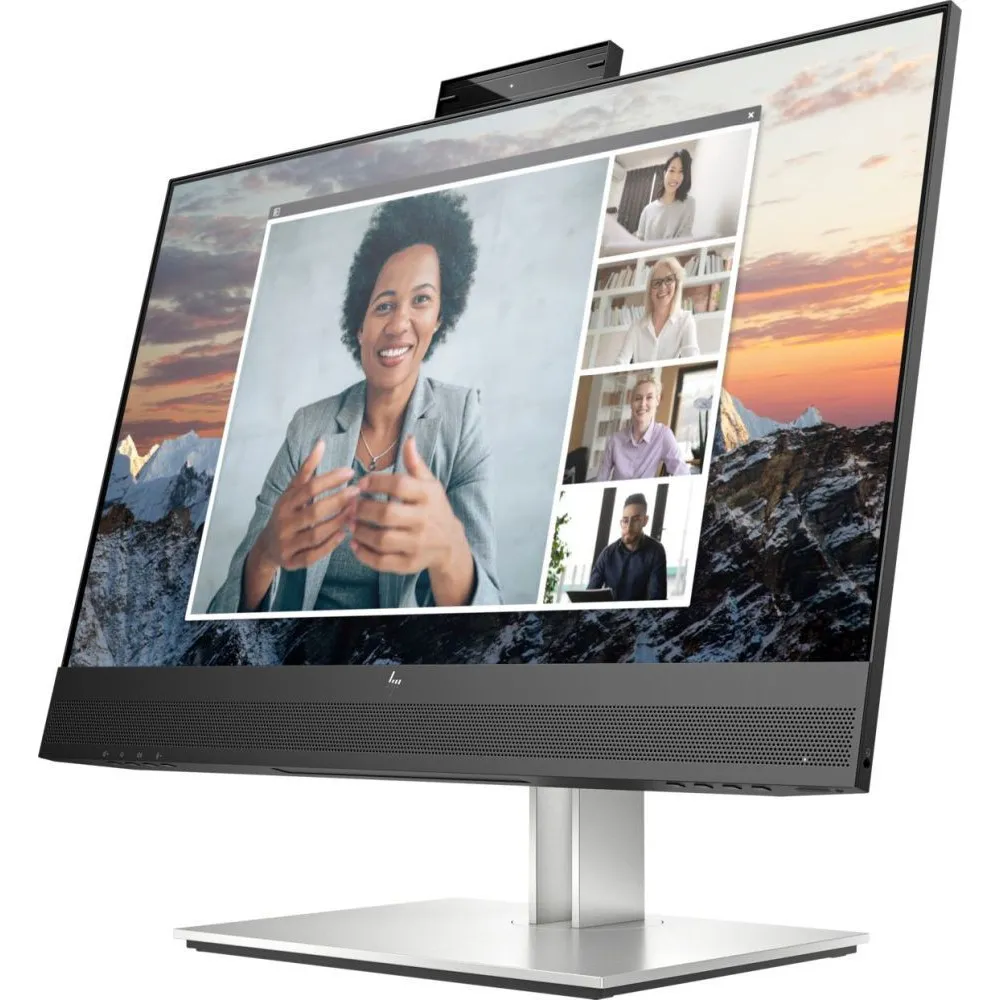 Monitor HP E24m G4 FHD USB-C Conferencing Monitor 40Z32E9 - 23,8"/1920x1080 (Full HD)/75Hz/IPS/5 ms/kamera/USB-C/Czarno-srebrny - zdjęcie
