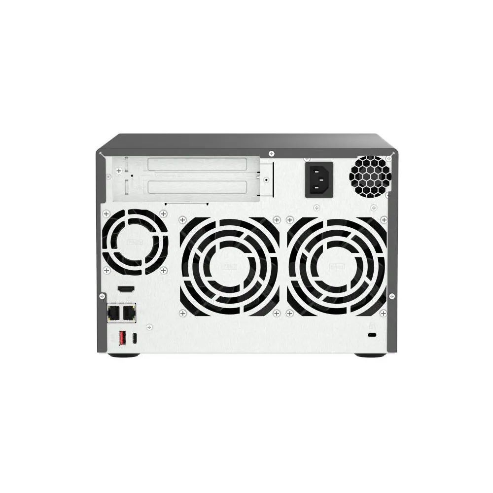 Serwer NAS QNAP Tower TVS-H674-I3-0LVF - Tower/Intel Core i3-12100/64 GB RAM/36 TB/1 TB cache/6 wnęk/2 x M.2/hot-swap - zdjęcie