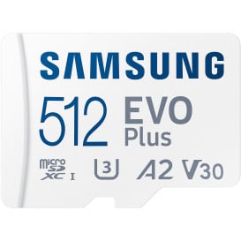 Karta pamięci Samsung EVO Plus 2024 512GB microSD MB-MC512SA/EU - SD Adapter, UHS-I U3, Odczyt 160 MB|s