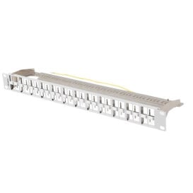 Patchpanel 19" Lanberg PPKS-1248-S - pusty, 48 portów, 1U, do modułów Keystone, szary