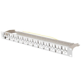 Patchpanel 19" Lanberg PPKS-1248-S - pusty, 48 portów, 1U, do modułów Keystone, szary