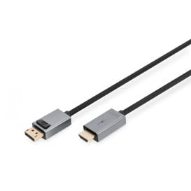 Kabel adapter Digitus Premium DisplayPort do HDMI DB-340202-030-S - 3m, 4K 30Hz