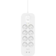 Listwa antyprzepięciowa Belkin SurgePlus SRB004CA2M - 8 gniazd, 2x USB-C, 2 m