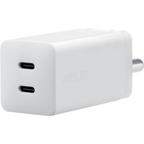 Ładowarka sieciowa ASUS 65W USB-C GaN Charger 90XB09AN-BPW010 - 2x USB-C, Biała