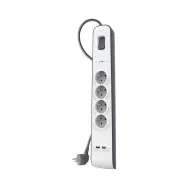 Listwa antyprzepięciowa Belkin 525J BSV401CA2M - 4 gniazda, 2 m, Biała, Szara - BSV401CA2M | Sklep ITnes.pl - IT for BUSINESS