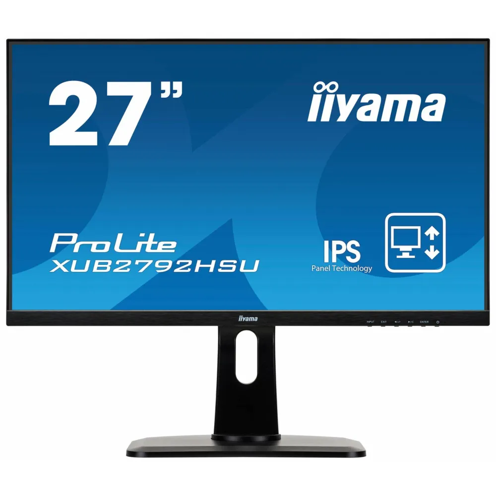 Monitor iiyama ProLite XUB2792HSU-B1, 27", 1920x1080 (FHD), 75Hz, IPS, 4 ms, pivot, Czarny | Sklep ITnes.pl, IT for BUSINESS