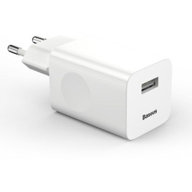 Ładowarka sieciowa Baseus Charging Quick Charge 3.0 QC 24W FC67E CCALL-BX02 - USB-A, QC3.0, Biała