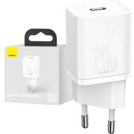 Ładowarka sieciowa Baseus Super Si Quick Charger 1C 20W CCSUP-B02 - USB-C, Biała