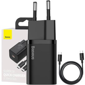 Ładowarka sieciowa Baseus Super Si Quick Charger 1C 25W TZCCSUP-L01 - USB-C, 3A, Czarna