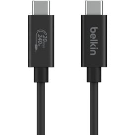 Kabel Belkin USB-C USB4 INZ004BT2MBK - Thunderbolt 4, 240W, 20Gbps, 4K 60Hz, 2m, Czarny